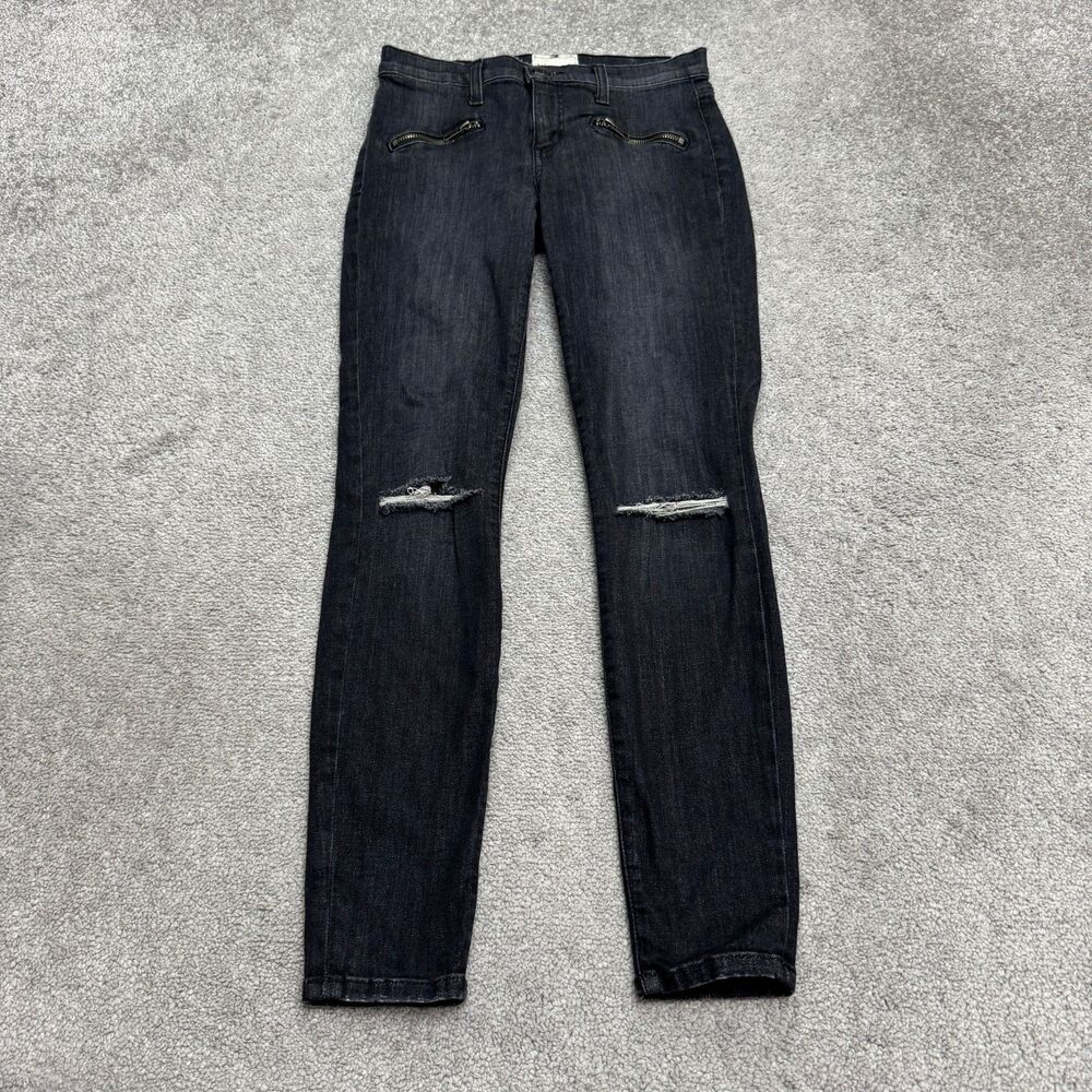 Current Elliott The Soho Stiletto Skinny Denim Jeans Womens 27 Gray Distressed